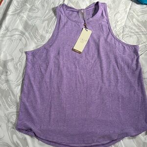 Alia Relaxed Sleeveless Purple Tank Top